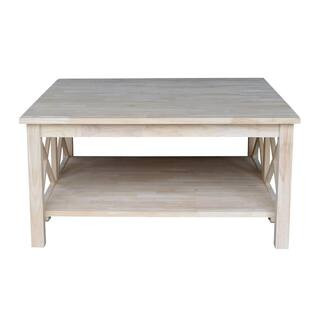 International Concepts Hampton 36 in. Unfinished Medium Square Wood Coffee Table OT-70SC - The Ho... | The Home Depot