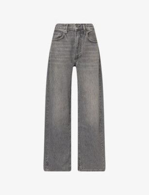 Paige Womens Fairfax Grey Arellia 32-Inch Barrel-Leg Denim Jeans 26 | Selfridges