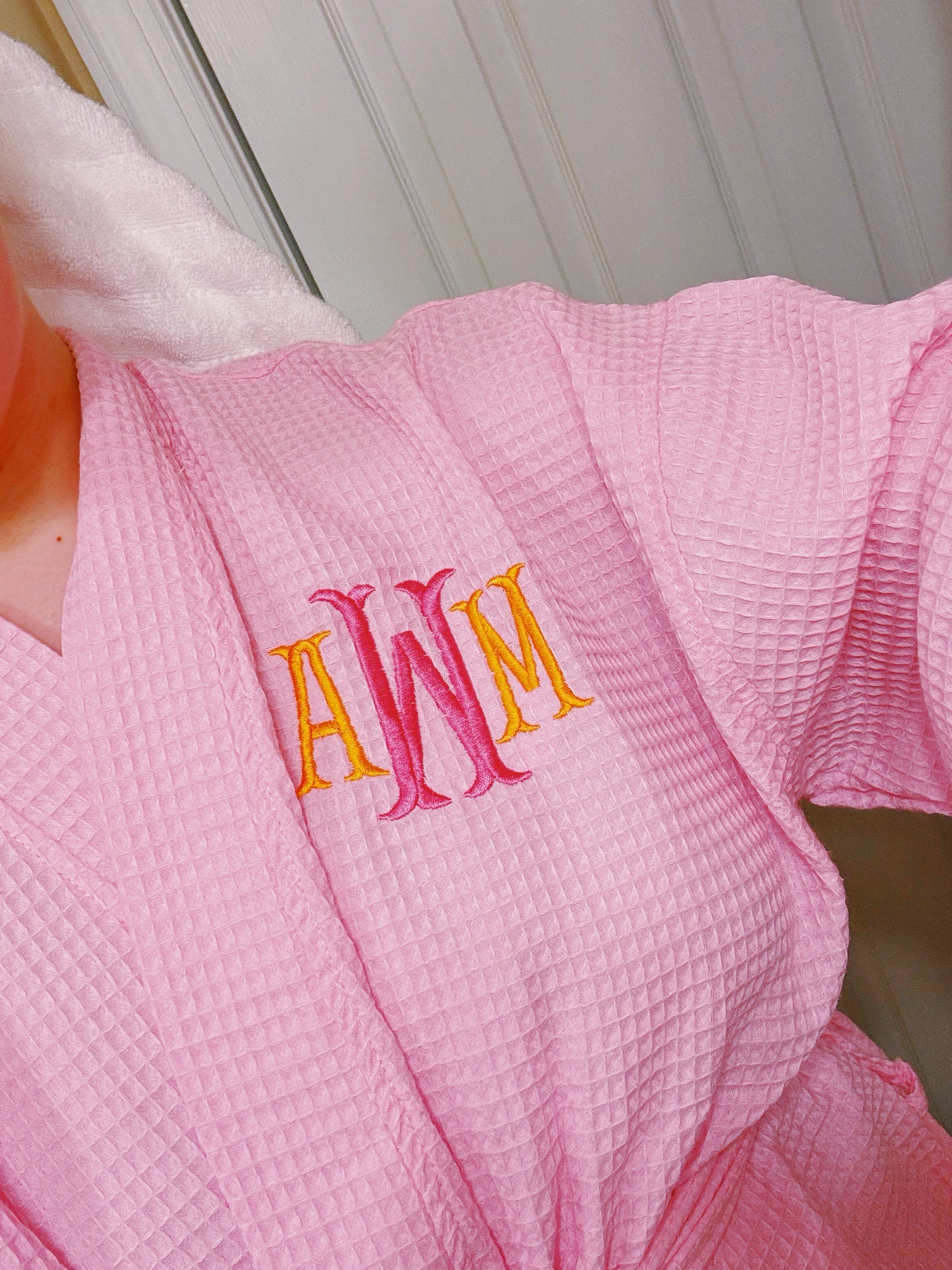 Super cute monogrammed robe! So light and airy, only $30🩷🧡

#LTKfindsunder50 #LTKU #LTKGiftGuide
