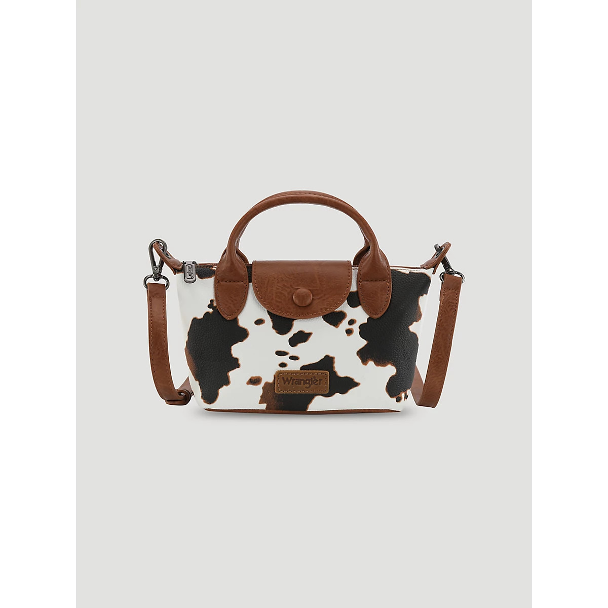 Cow Print Mini Cross Body in Brown | Wrangler