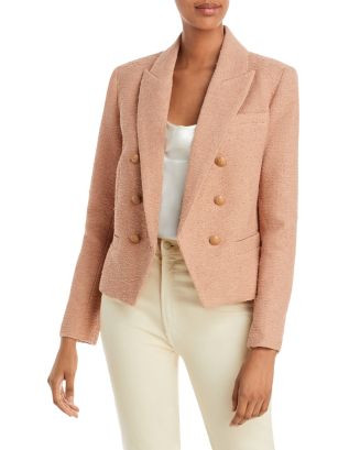 L'AGENCE Brooke Double Breasted Cropped Tweed Blazer Women - Bloomingdale's | Bloomingdale's (US)