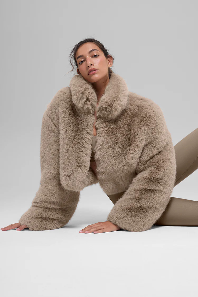Opulent Faux Fur Cropped Jacket | Alo Yoga (US)