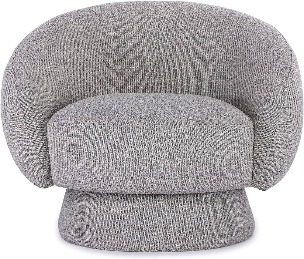 Bloomingville Modern Boucle Fabric Upholstered Arm, Grey Chair, Gray | Amazon (US)