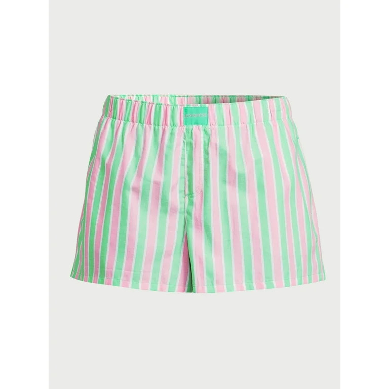Joyspun Women's Woven Pajama Boxer Shorts, Sizes XS to 3X | Walmart (US)