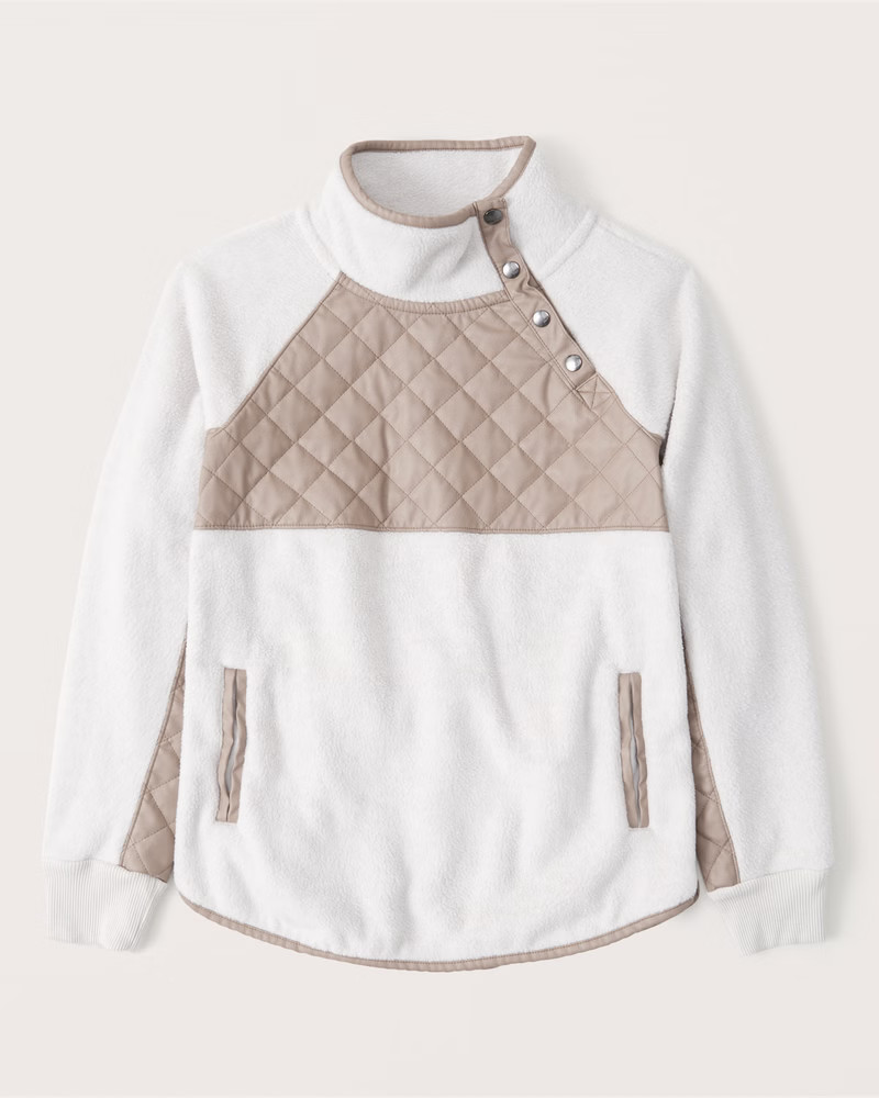 Asymmetrical Snap-Up Fleece | Abercrombie & Fitch (US)