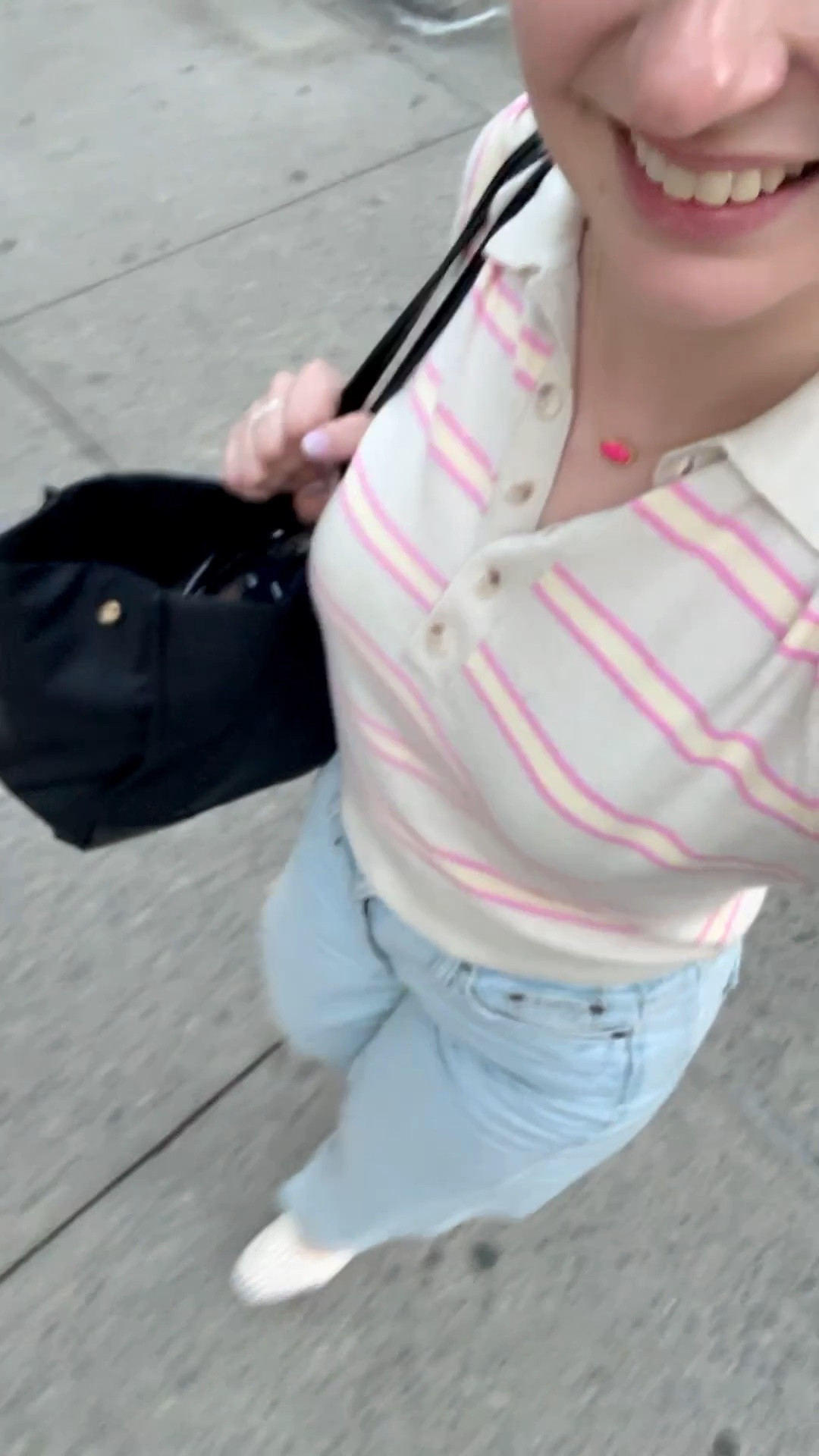 Casual Friday spring outfit! This pastel stripe polo top is the softest knit and my favorite casual top right now. ￼

Spring outfits 2026, polo collar, polo sweater, pastels, stripes, casual outfit

#LTKSeasonal #LTKootd #LTKmorningroutine