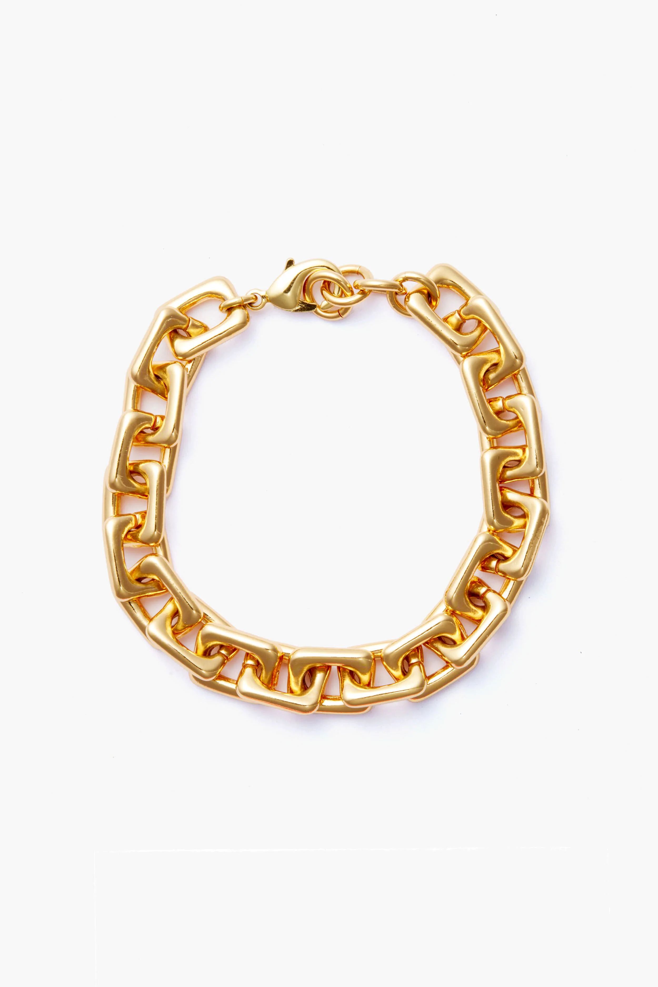 Gold Chunky Rectangle Chain Bracelet | Tuckernuck (US)