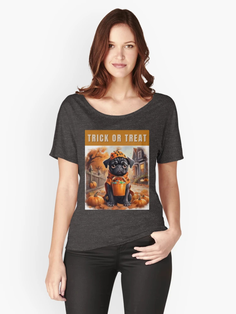 Halloween Pug - Trick or Treat Relaxed Fit T-Shirt | Redbubble (US)
