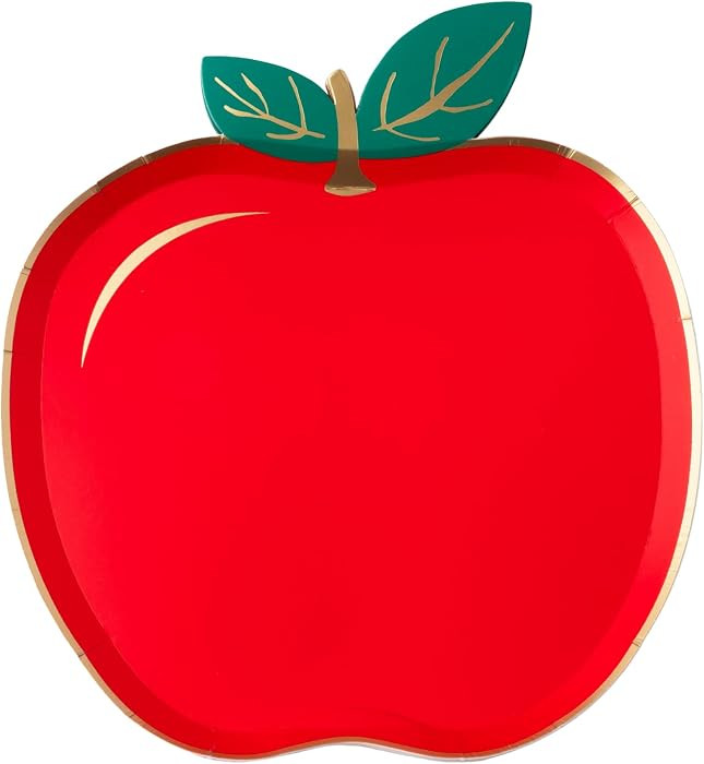 Bonjour F\u00eate Apple Paper Party Plates, Cherry Red, Pack of 8, 8" | Amazon (US)