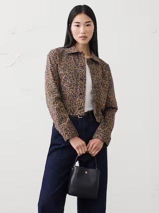 Denim Cropped Jacket | Banana Republic Factory