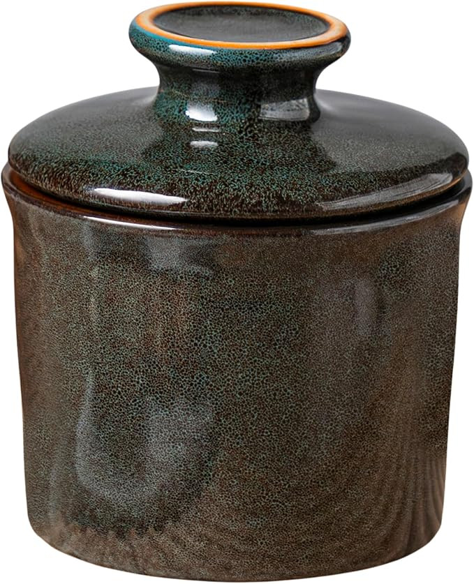 Pottery Butter crock with lid, Keeps Butter Soft & Spreadable, 6.8 oz | Amazon (US)