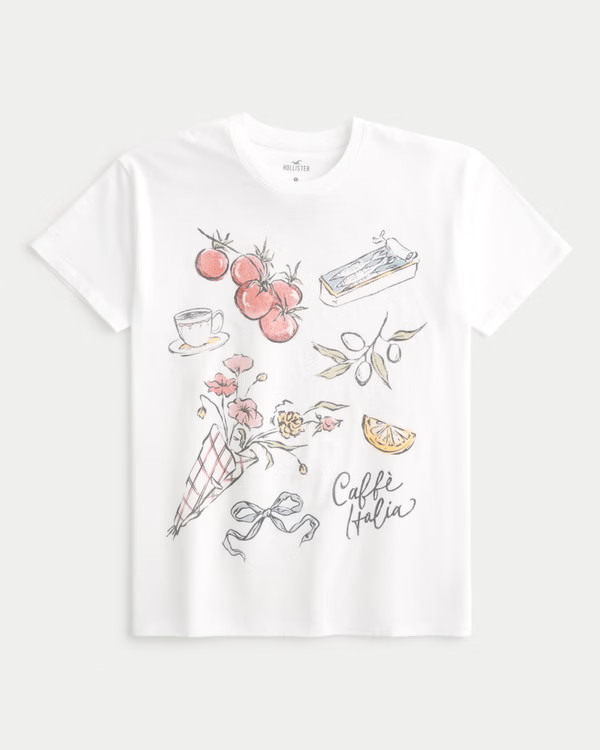 Oversized Caffé Halia Graphic Tee | Hollister (US)