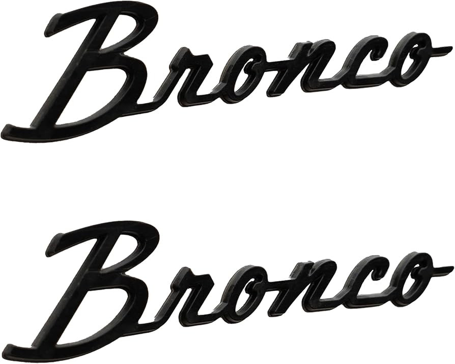 2021-2025 Ford Bronco Classic Gloss Black Fender Badge Kit M-1447-BSGS | Amazon (US)