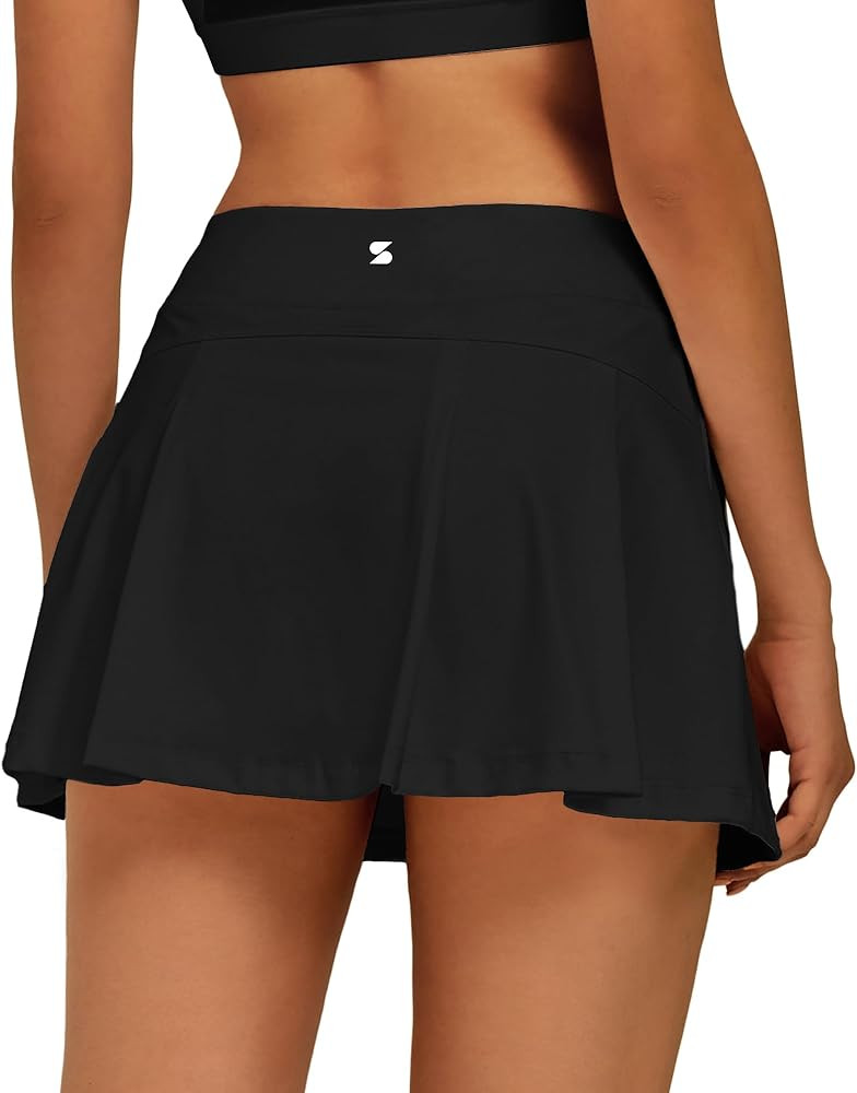 Stelle Women Tennis Skirt Golf Skorts Athletic High Waisted with Pockets Inner Shorts Sport Worko... | Amazon (US)