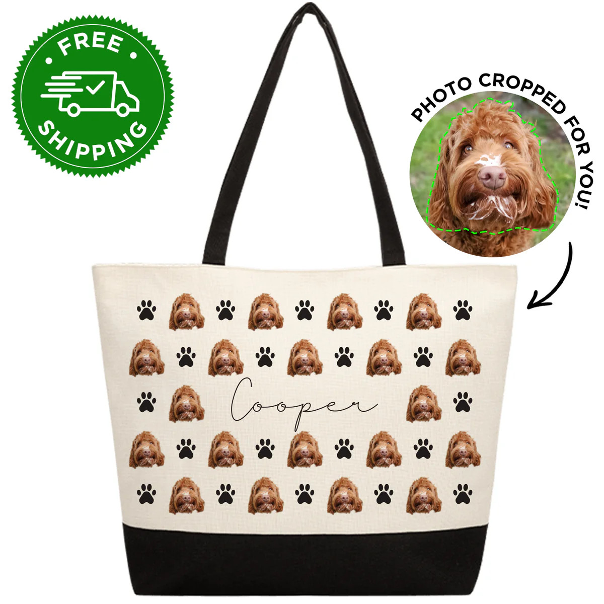 Personalized Pet Pattern Tote Bag | Type League Press