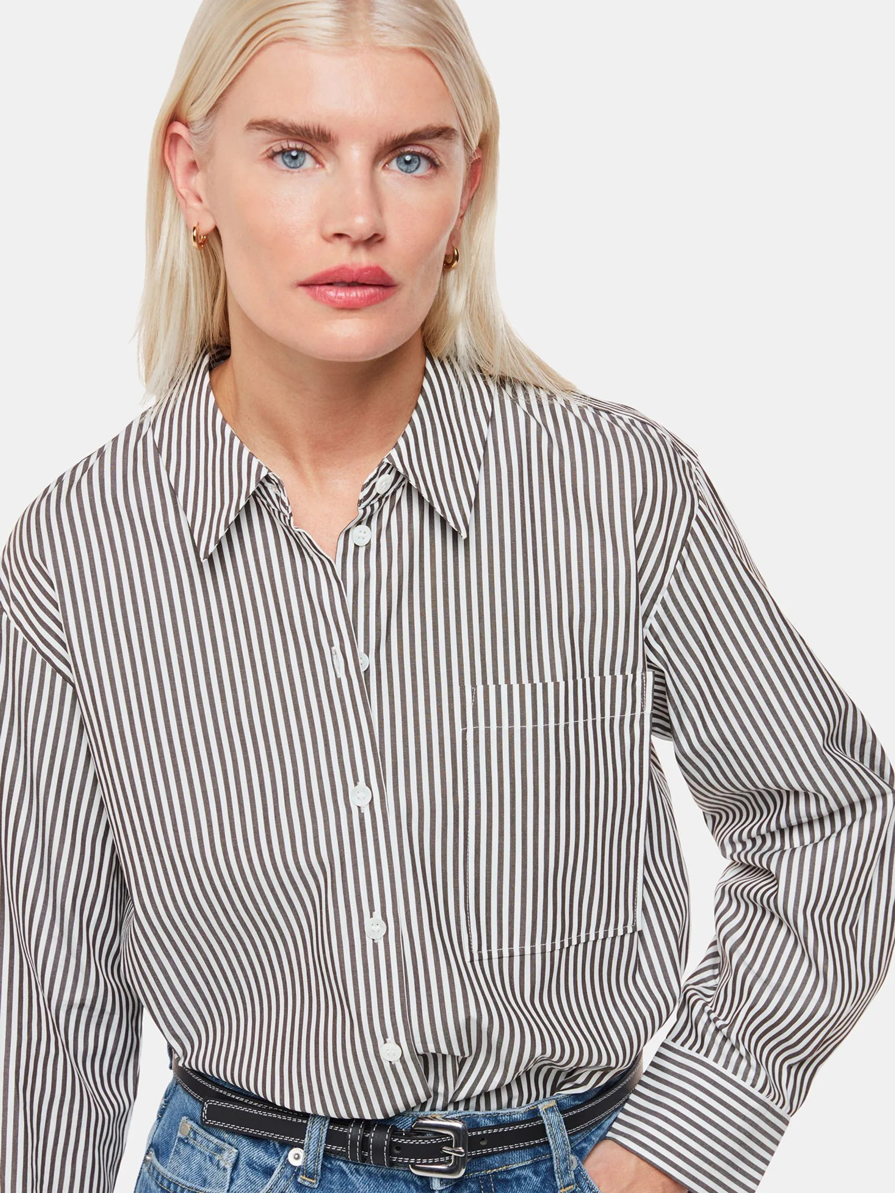 Whistles Relaxed Fit 100% Cotton Stripe Shirt | Next UAE