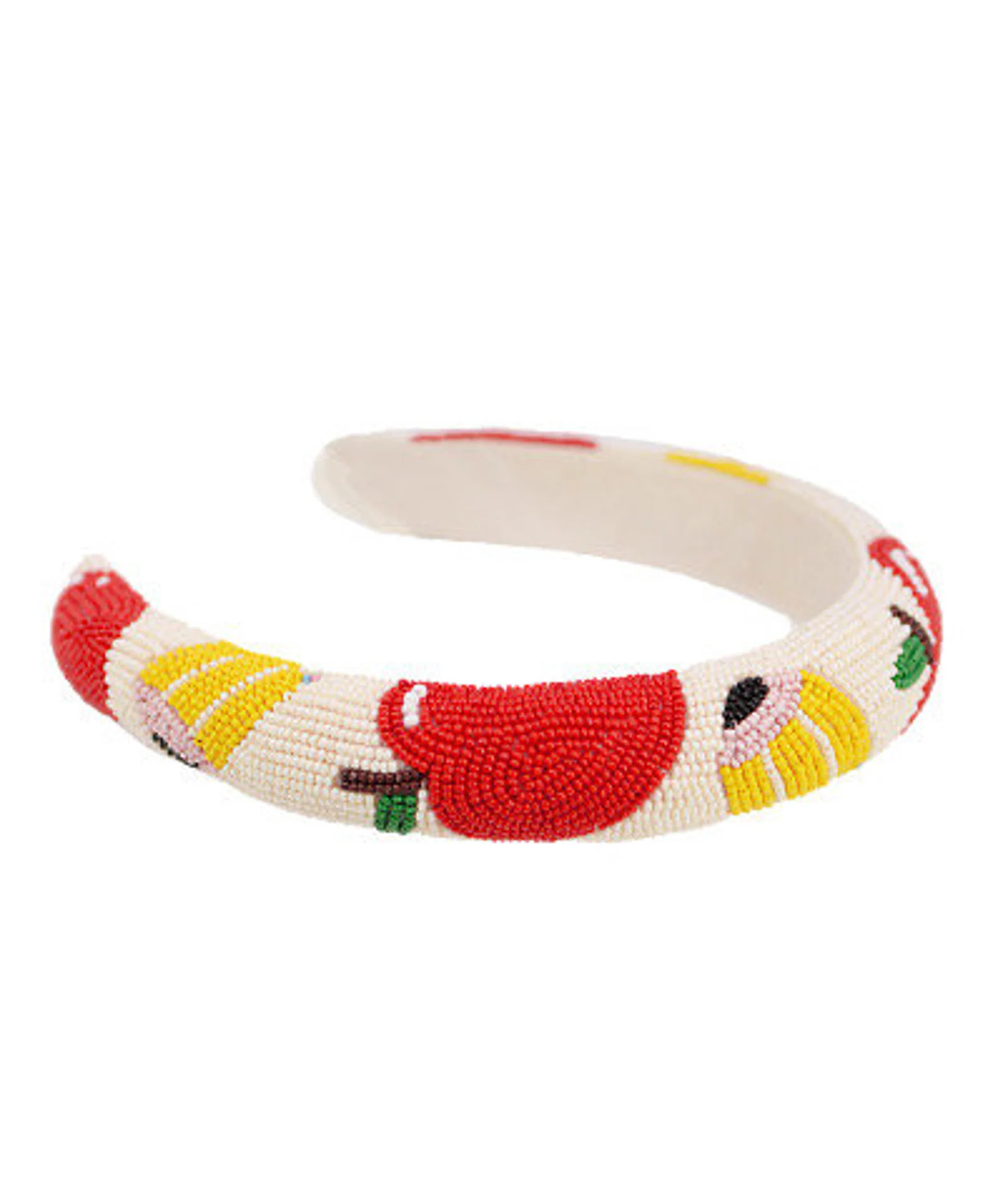 Teacher / Back to School Headband / Beaded / Kitschy Gift / Ivory Red Yellow / Statement Piece / ... | Etsy (US)