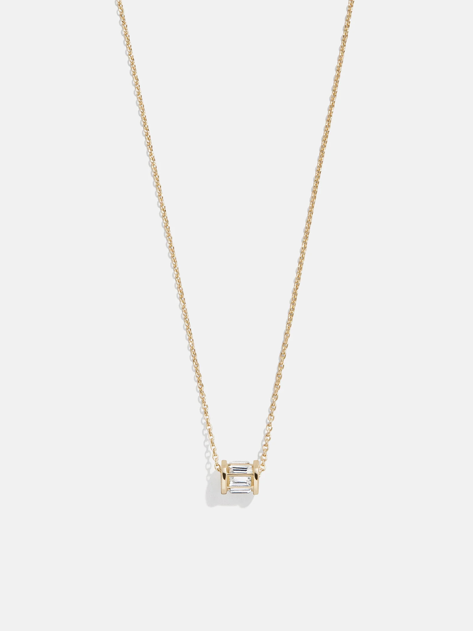 Tatum Birthstone Necklace - Crystal | BaubleBar