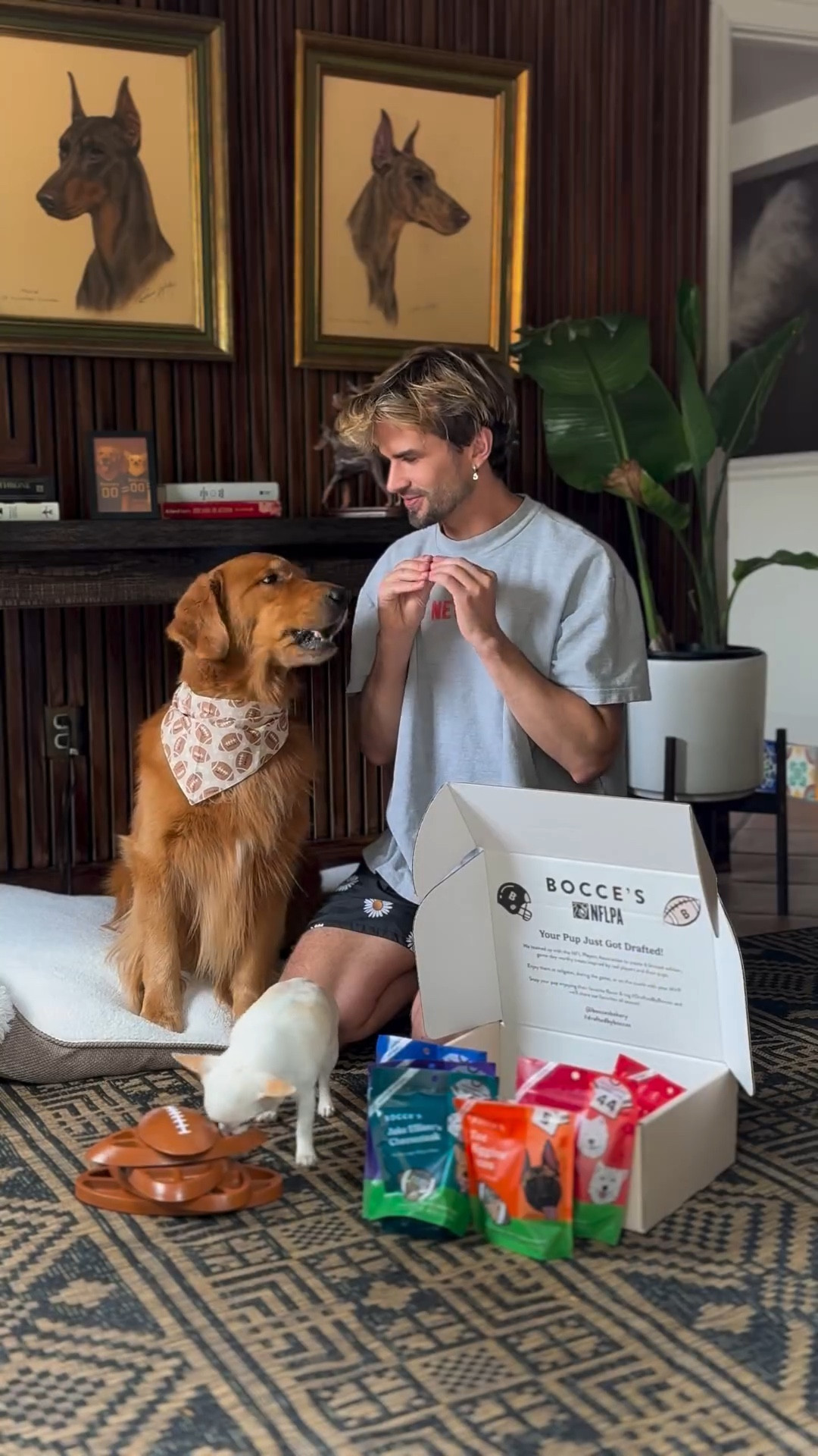 Emma and Legend had the BEST morning, thanks to @boccesbakery and their fun new release of treat flavors inspired by real NFL players and their pups! 

As someone who uses a ton of treats here each week, I love a simple ingredient option I can feel comfortable using for easy training while the pups just think they’re having fun 🏈🤗

#draftedbybocces #dogtrainer #nflplayersassociation