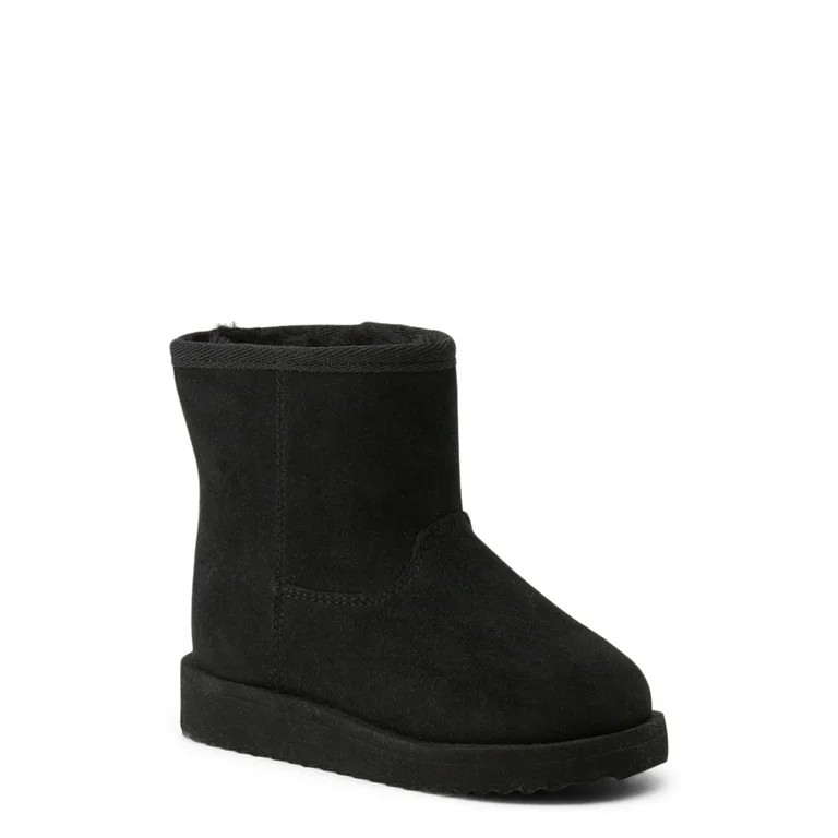 Wonder Nation Girls Faux Fur Shearling Boot | Walmart (US)