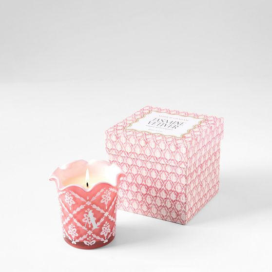 Hand Painted Block Print Candle | Mark and Graham