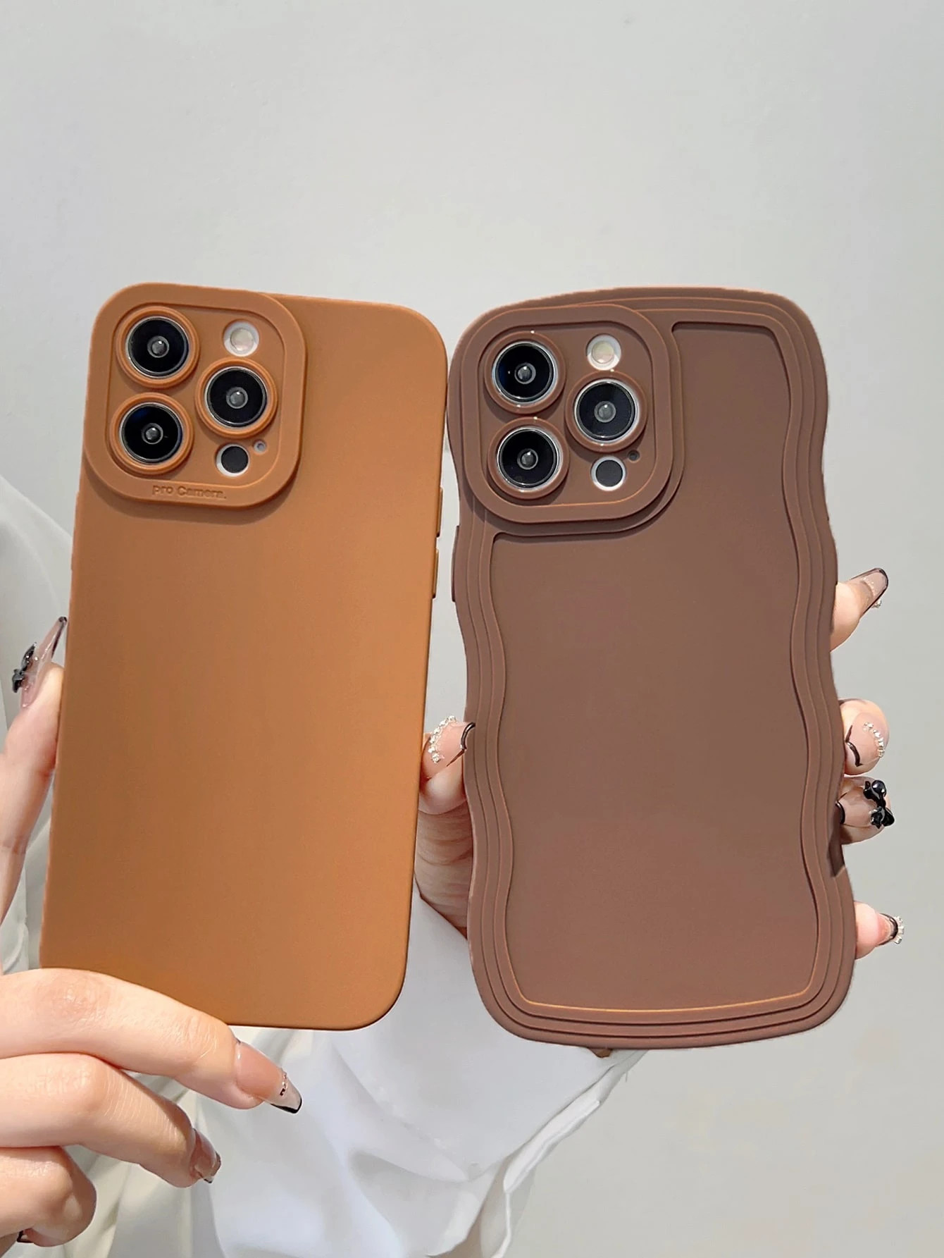 2pcs Plain Phone Case | SHEIN
