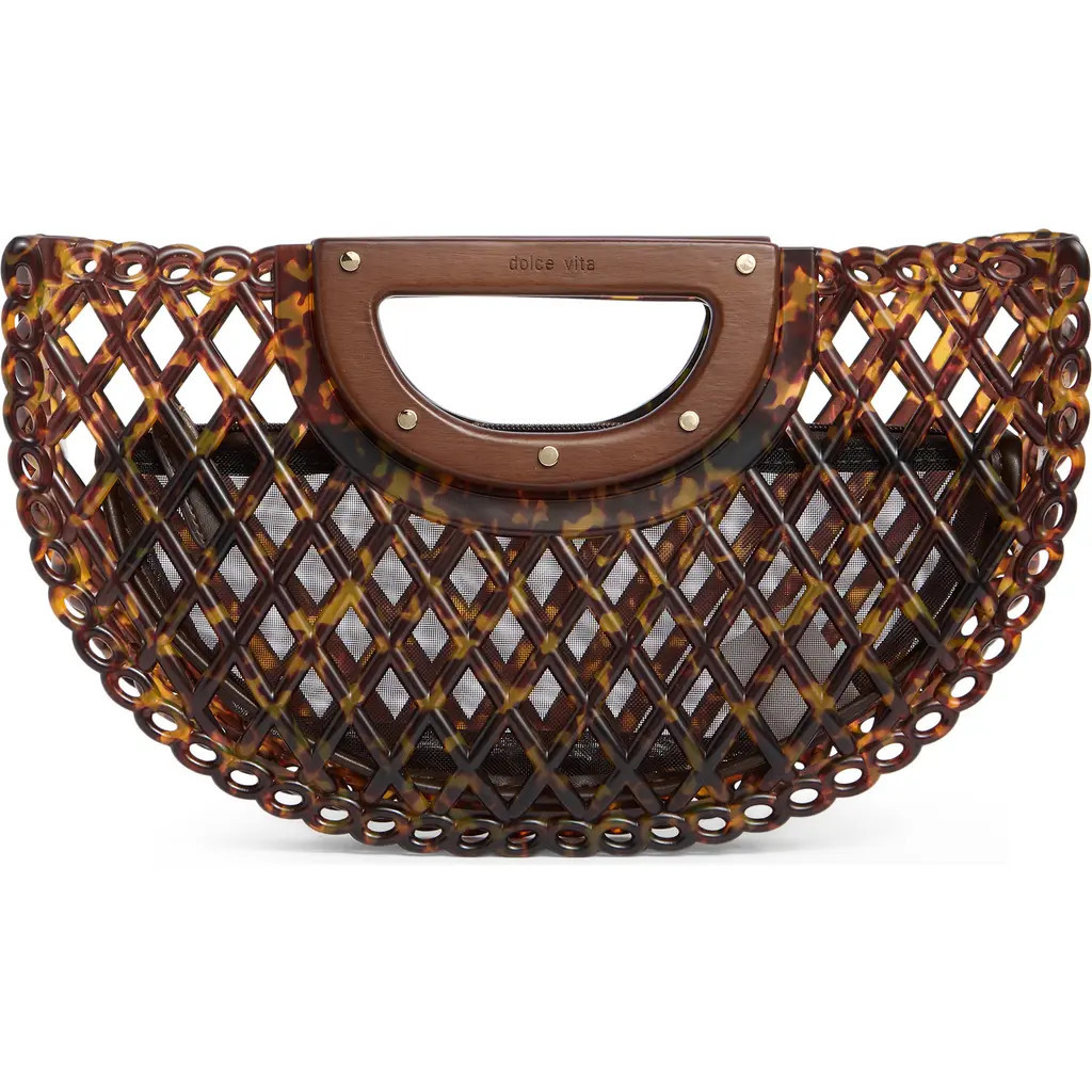 Dolce Vita Solandra Jelly Clutch in Tortoise at Nordstrom | Nordstrom