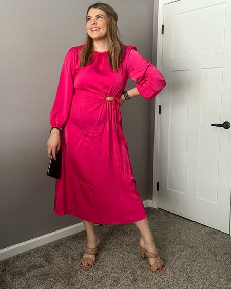 Date night dress, Valentine’s Day outfit 
Amazon size large pink dress and blazer outfit 



#LTKunder50 #LTKFind #LTKcurves
