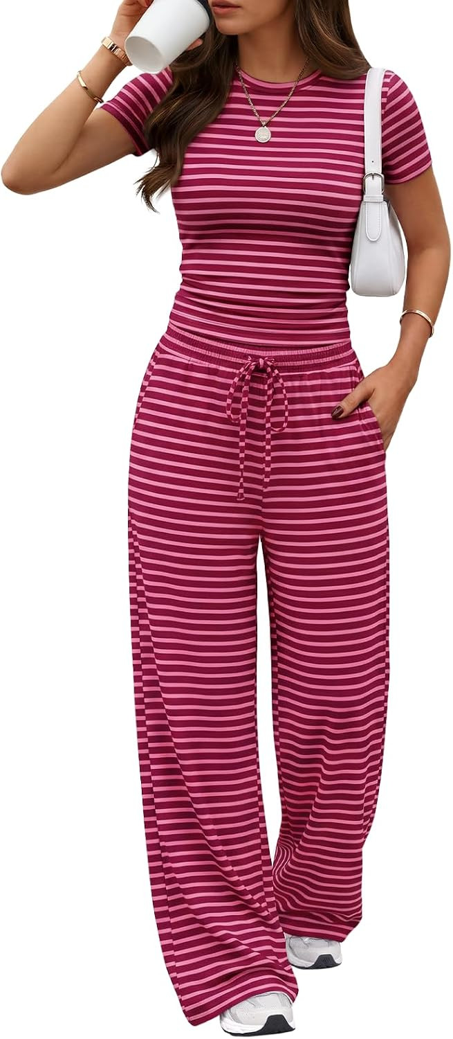 Trendy Queen Women's 2 Piece Matching Summer Lounge Set with Pockets | Amazon (US)