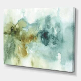 Designart - Abstract Watercolor Green House - Modern & Contemporary Canvas Art in Blue | 44" x 34" | Michaels® | Michaels Stores