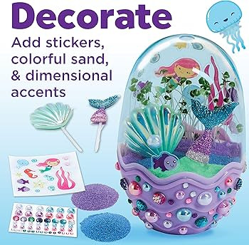Creativity for Kids Mini Garden: Mermaid Terrarium Kit - Mermaid Gifts for Girls, Crafts for Kids... | Amazon (US)