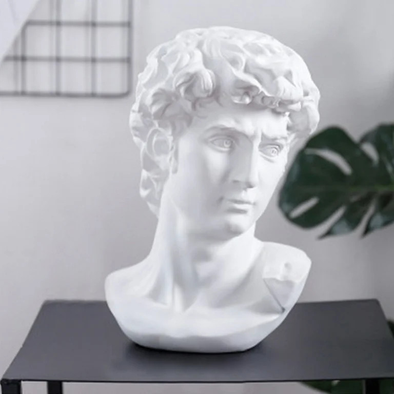 Ludlz Classic Greek David Head Resin Sculptures and Statues, Home D茅cor Office D茅cor, Michela... | Walmart (US)
