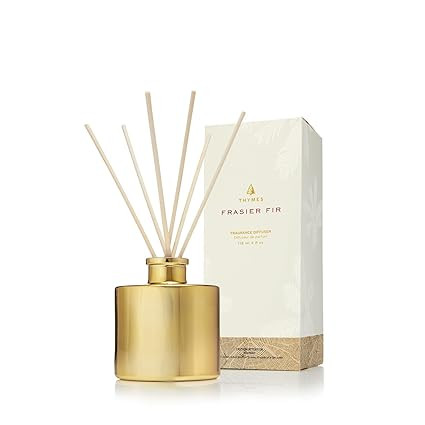 Thymes Petite Gold Frasier Fir Diffuser - Home Fragrance Diffuser Set Includes Reed Diffuser Stic... | Amazon (US)