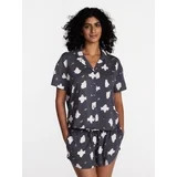 Halloween Women's Notched Top and Shorts Pajama Set from Way to Celebrate, 2-Piece, Sizes XS-3X | Walmart (US)