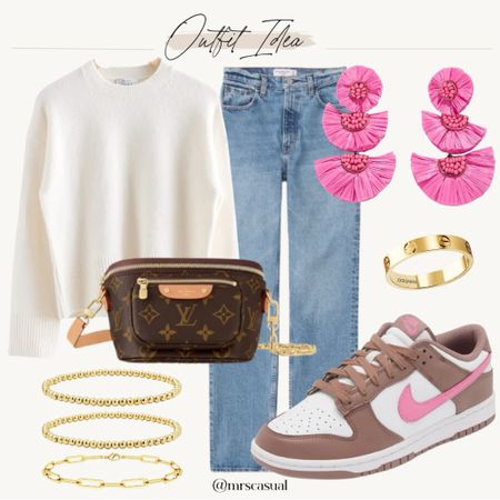 Love these pink and brown Nike dunks 🩷  easy casual outfit idea 

#LTKSpringSale #LTKshoecrush #LTKfindsunder100