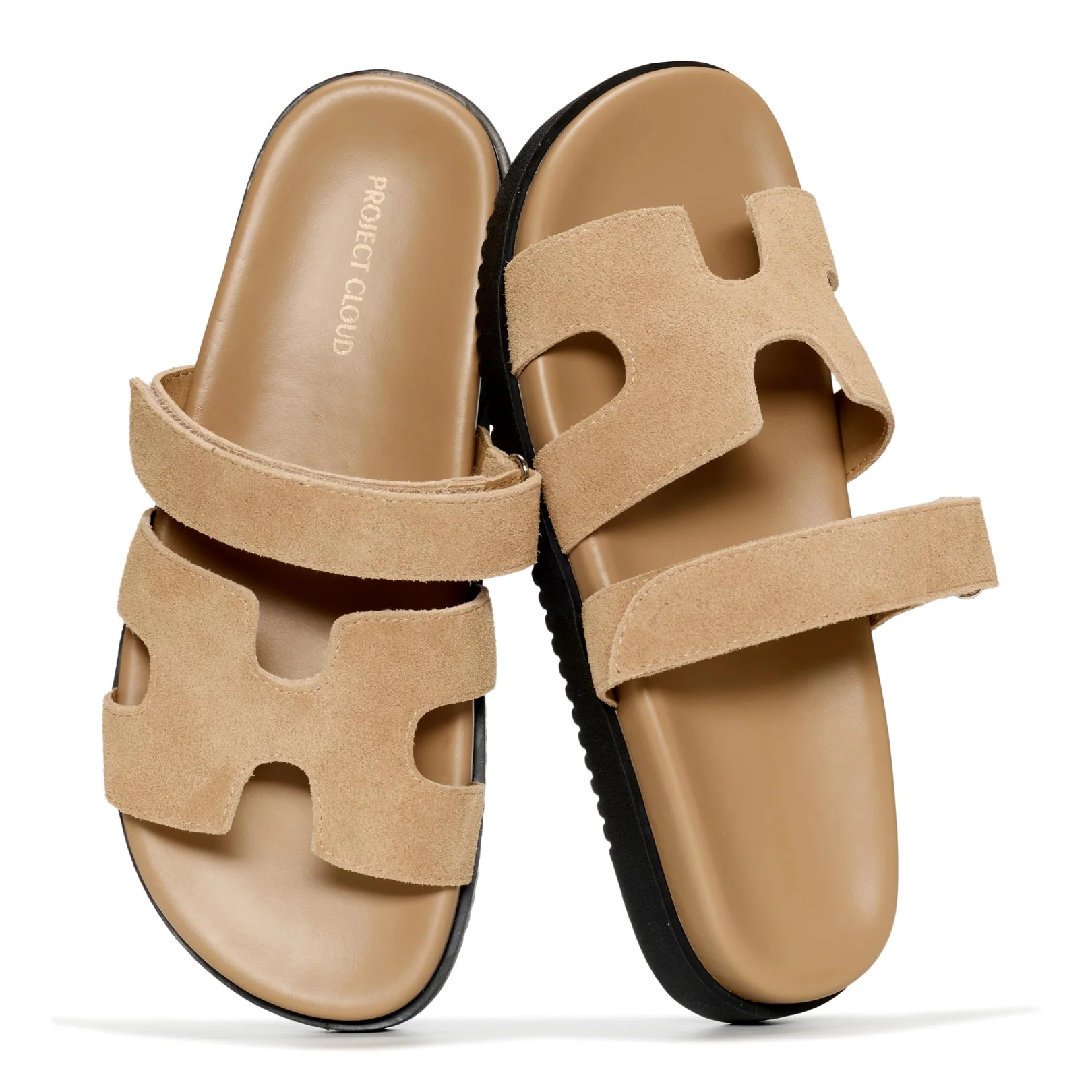 Genuine Leather Plush and Soft Insole Sandals | Women's Comfort | Project Cloud
