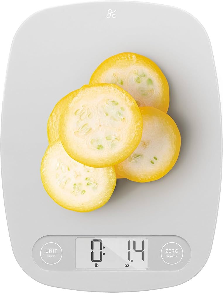 Greater Goods Gray Food Scale - Digital Display Shows Weight in Grams, Ounces, Milliliters, and P... | Amazon (US)