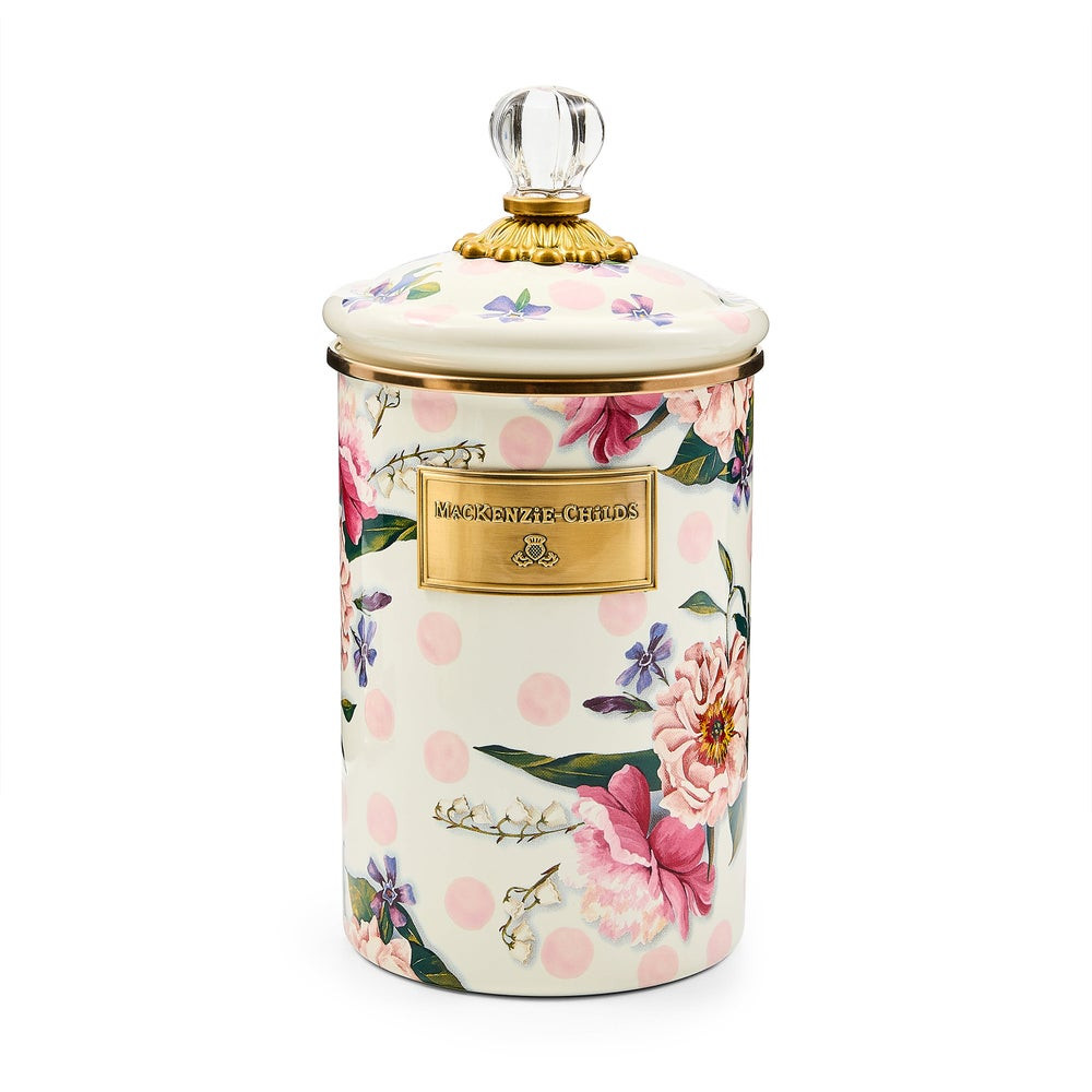 Wildflowers Pink Large Canister | MacKenzie-Childs