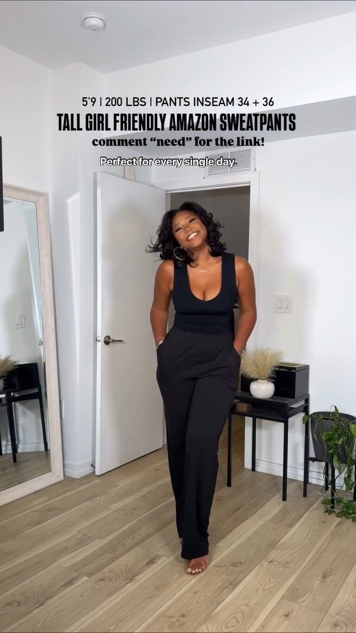 LOVE these $36 Amazon sweatpants. Long for the long legged girls!! 32, 34 inseam and 36 inseam available!! I am 5’9 | 200 lbs and liked the LARGE or XL fit with 34 inseam the best for me!!! They have an internal drawstring to adjust the waist and are sooo stretchy!! Perfection and comfort. Medium in the jacket + small in the tank top

#LTKFindsUnder50 #LTKActive #LTKMidsize