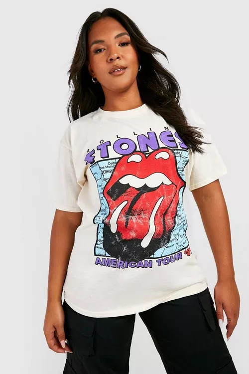 Plus Rolling Stones Tour Licensed T-shirt | Boohoo.com (US & CA)