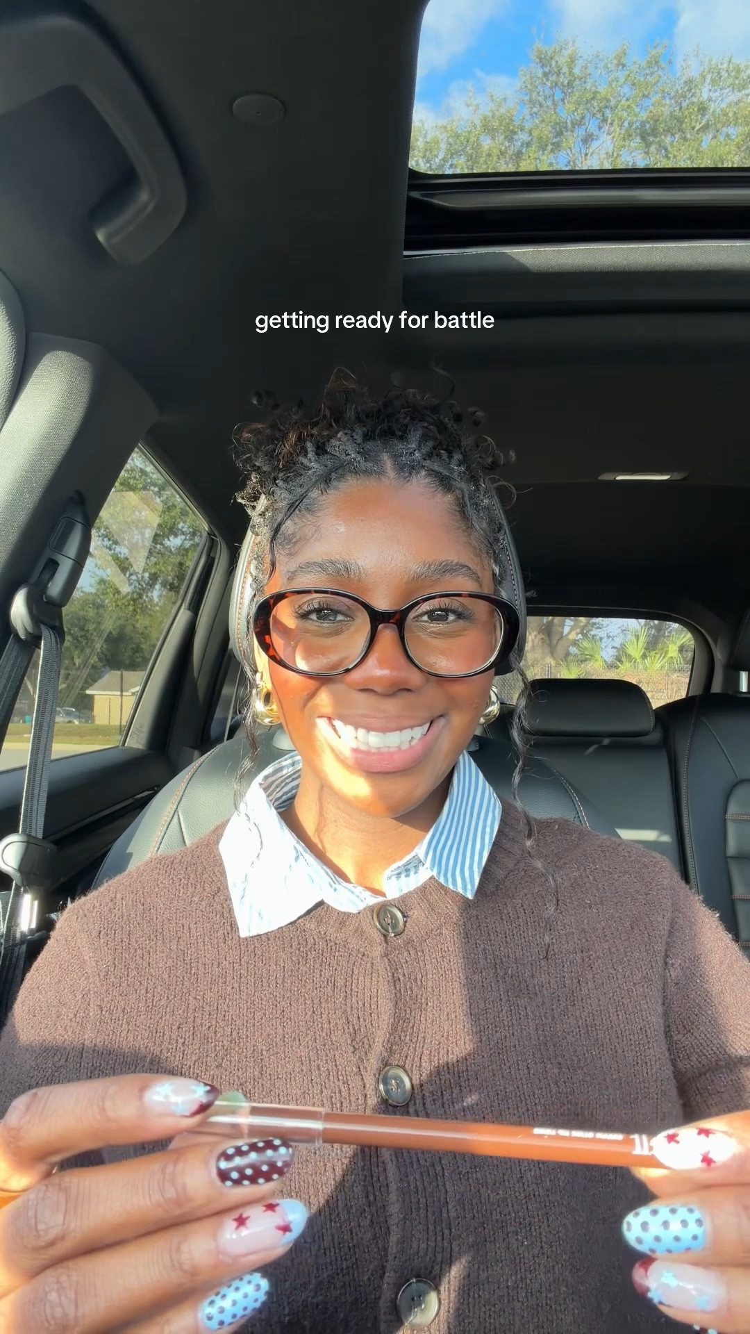 lip combo + fav new glasses 