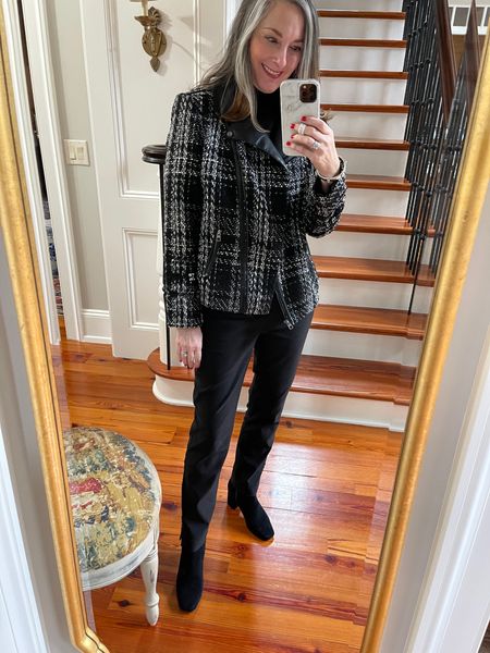 Today’s church look! This faux leather and tweed moto jacket from Chico’s is a classic! It’s equally fabulous with jeans. #chicos #lovechicos

#LTKsalealert #LTKFind #LTKstyletip