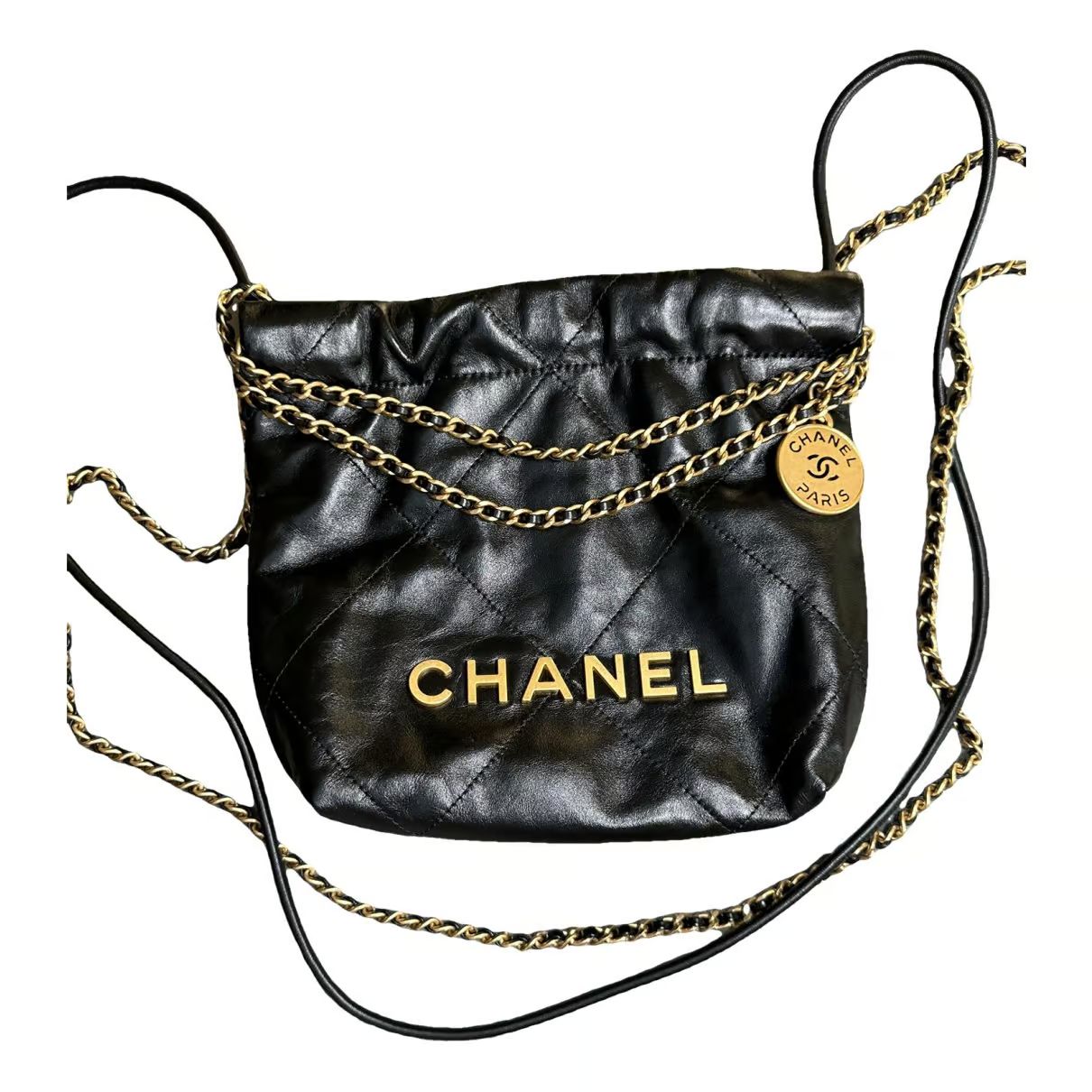 Chanel 22 leather handbag Chanel Black in Leather - 35246562 | Vestiaire Collective (Global)