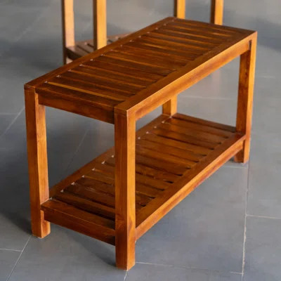 Daigan 30" W Teak Shower Bench | Wayfair North America