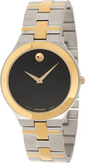 Movado Juro Two-Tone Bracelet Watch, 38mm | Nordstromrack | Nordstrom Rack