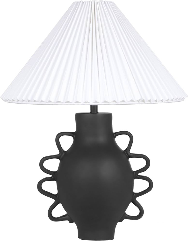 Tov Furniture Hazza Black Pleated Table Lamp | Amazon (US)
