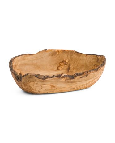 Made In Italy 14in Olivewood Raw Edge Bowl | TJ Maxx