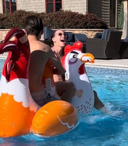 If you’re looking for sunglasses that stay on your head even when falling off a pool floatie multiple times- look no further! These raybans are the perfect summer sunglasses. Also, these chicken pool floaties are hilarious and super fun for all ages. Bathing suit is from Target and size small top & small bottoms. 

#LTKSeasonal #LTKfamily #LTKkids