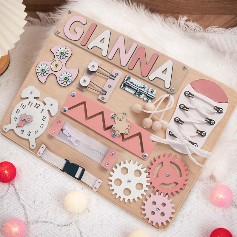 Chippico Personalized Busy Board Name Puzzle for Toddlers - Etsy | Etsy (US)