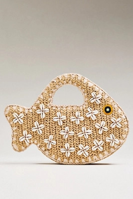 SIMONMILLER Puka Fish Raffia Bag | Anthropologie (US)